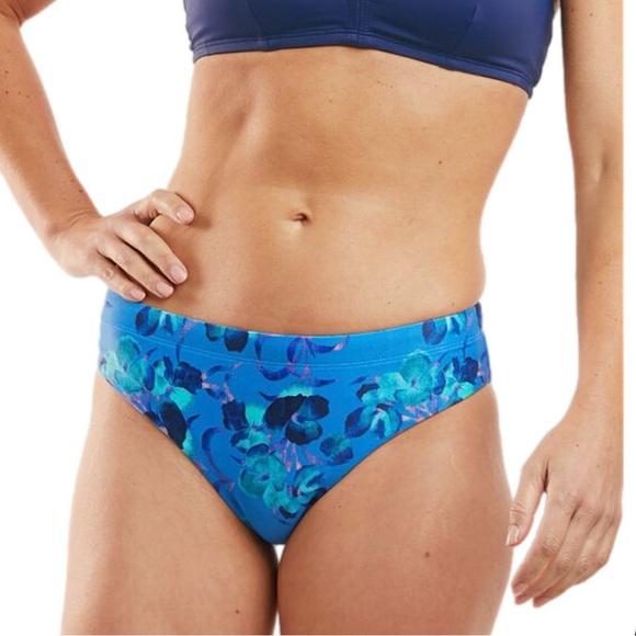 Title Nine Small Genie Bikini Bottom Chili Blossom Athletic Swim Bottom - Picture 7 of 8